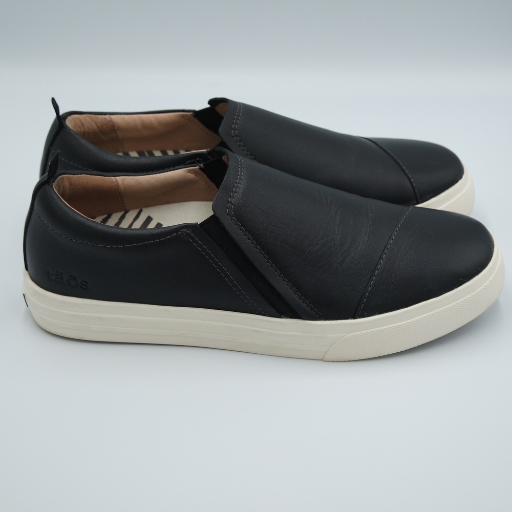 Taos Twin Gore Lux Black Leather Slip On Sneakers TGX-14078 Women's Size 9.5 - Picture 3 of 8